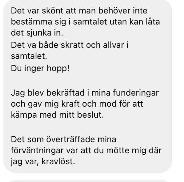 Omdöme om klarhetssamtal